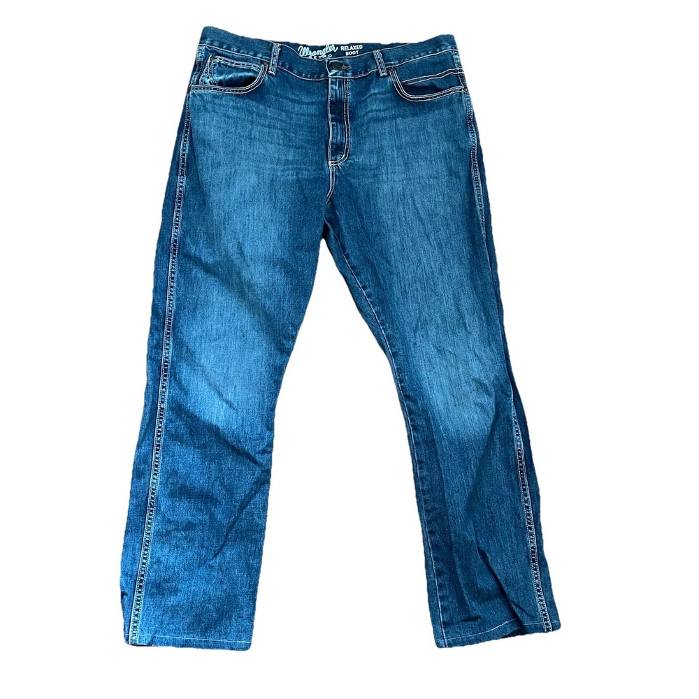 Wrangler Retro Jeans Mens 36x31 Relaxed Boot Medium Wash Denim Stretch Western